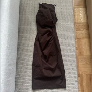 Zara Strapless Brown Dress